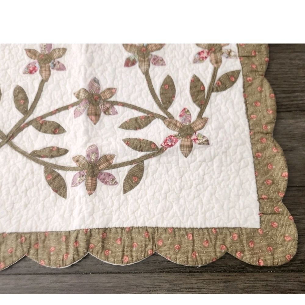 2 JCPenney Shabby Chic Floral Quilted Kayla Sham Standard Size 21"X27" New - Picture 6 of 12